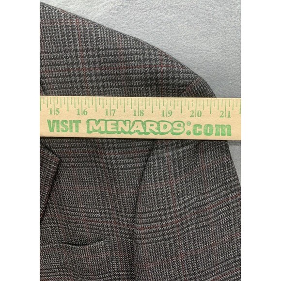 Jos A Bank Sport Coat Mens Size 44L Gray Single Breasted Vented Notch Two Button - Picture 9 of 16